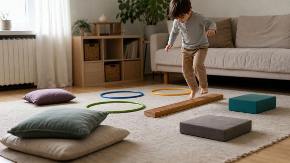 Transformez votre salon en parcours de motricité pour enfants