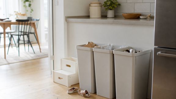 Installer un coin recyclage fonctionnel et adapté à la vie de famille