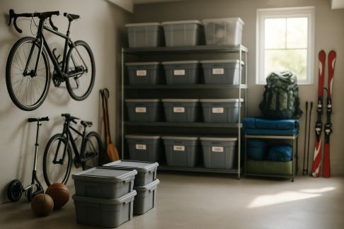 Organiser le garage ou la cave pour un accès facile aux affaires familiales